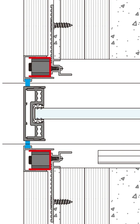 A327 OPK PS U-type handrail profile for door POCKET (3 m)