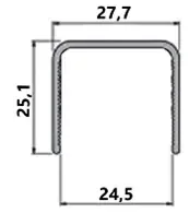 PR6540 profil mana curenta tip U (7016 mat, 5 m)