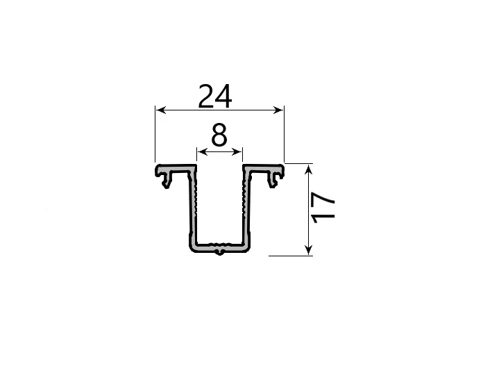 Slide Master Adjustable Profile for 8mm Glass (3 m)