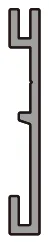 A122 OPK PS Invisible Door Guide Rail (3 m)