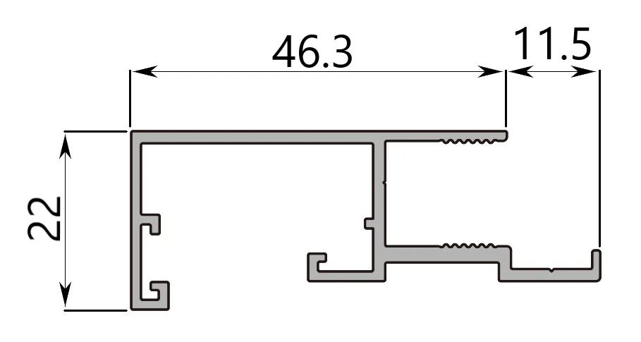 A340 OPK PS Capac de mascere vertical usa invisible (3 m)
