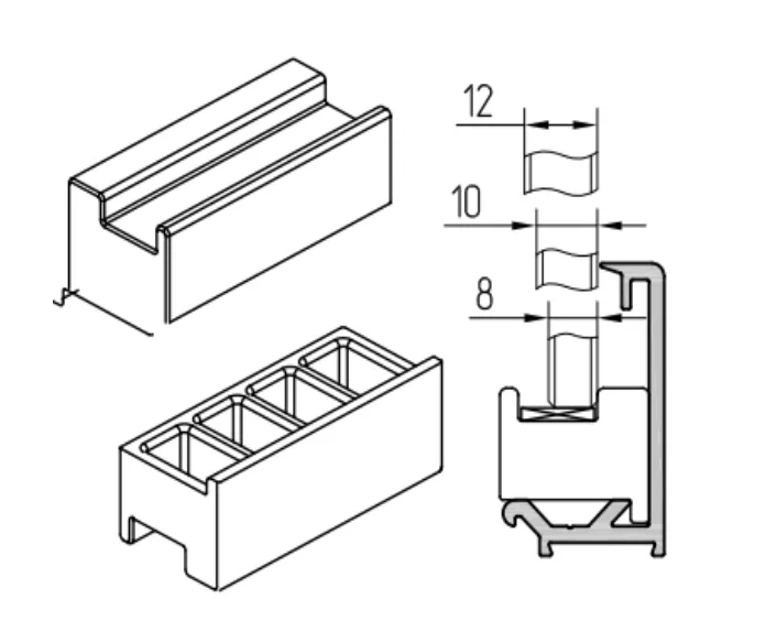MD ALT115 Profil Perimetral tip menghina (DB703, 5 m)